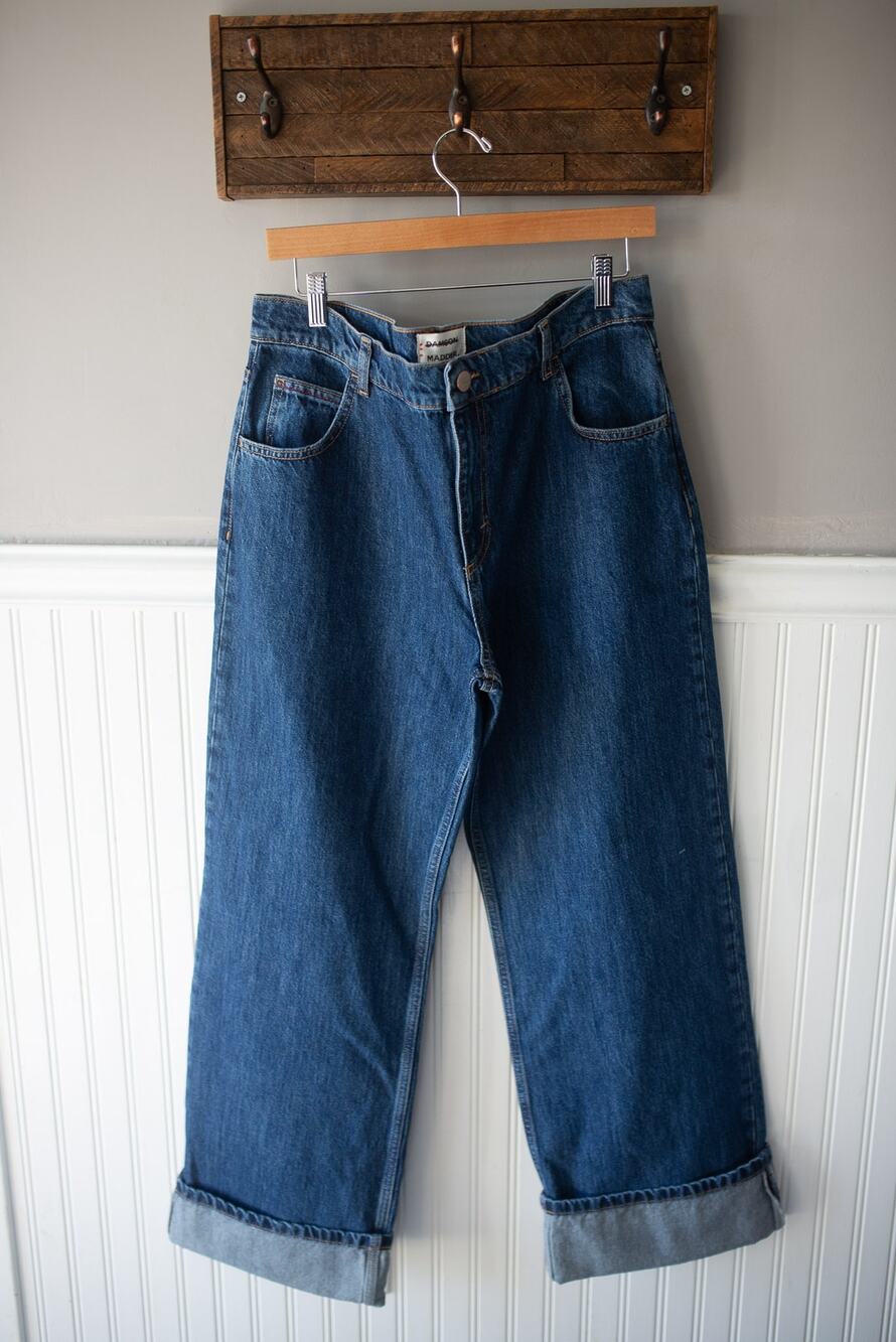 Damson Madder Sylvie High-Rise Cuffed Slim Jeans SIZED WRONG